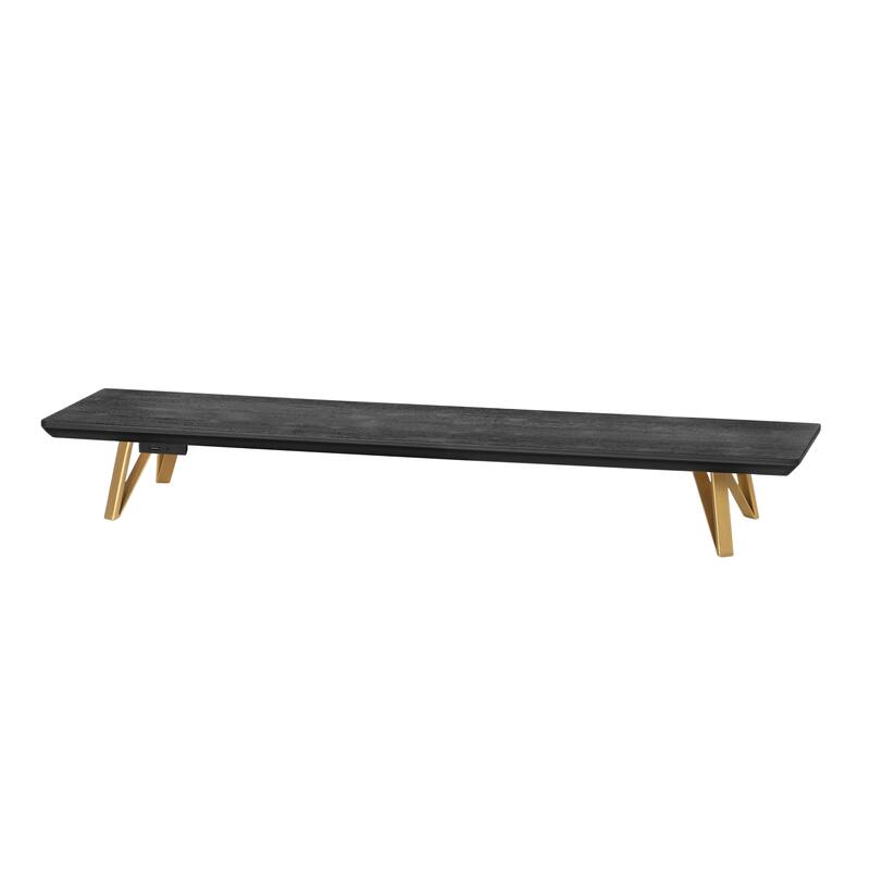 Jani Wood Monitor Stand Riser Desk - Ergonomic Design Stand, Desktop Organizer Table for Home, Office Workspace, Gaming Desk