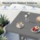 preview thumbnail 24 of 24, HDPE 35.8''L Square Dining Table with 1.7''D Bulit-in Umbrella Hole