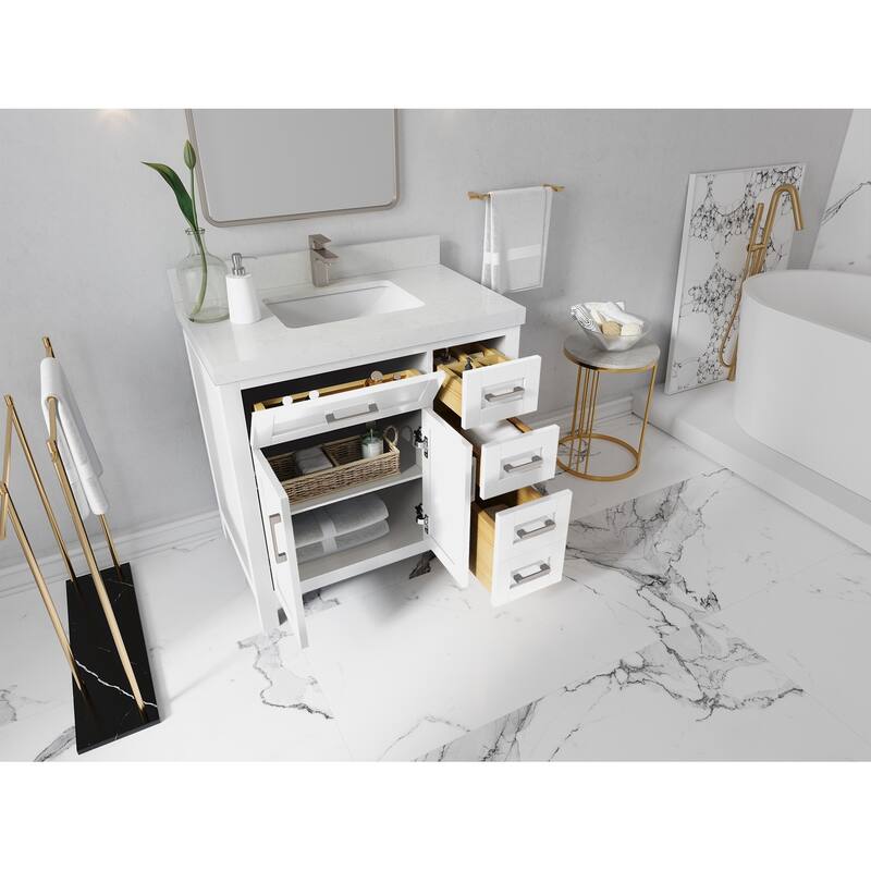 Willow Collections 36 in. W x 22 in. D Cambridge Single Sink Bathroom Vanity Center with Countertop