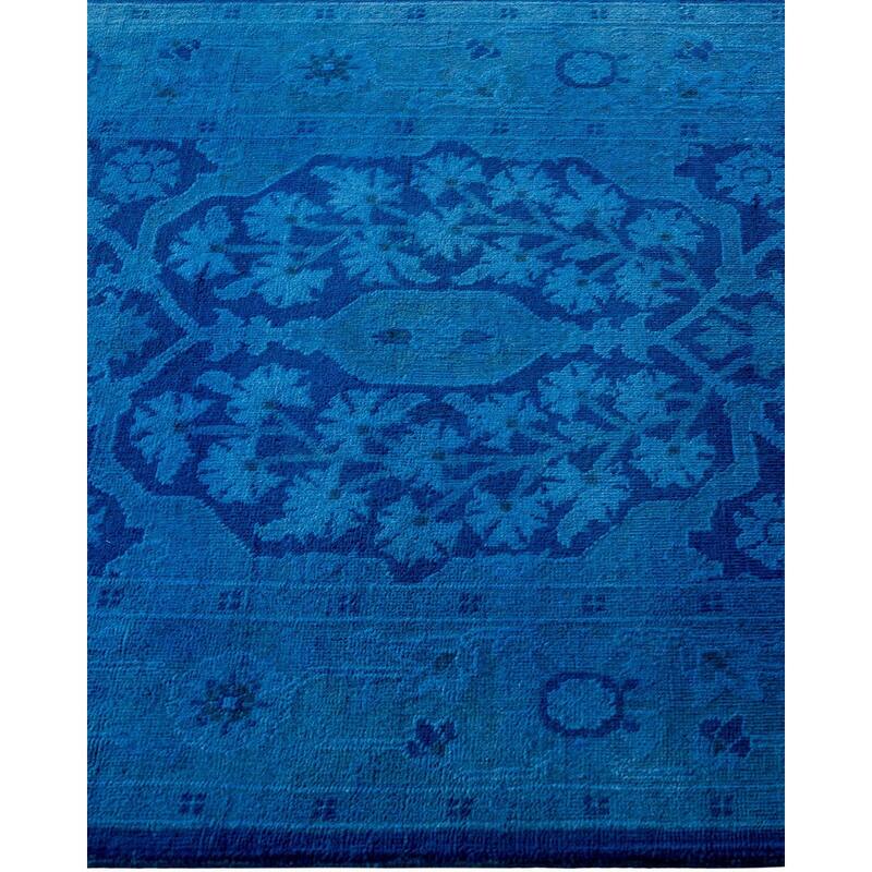 Vibrance, One-of-a-Kind Hand-Knotted Runner Rug - Blue, 2' 7" x 21' 10" - 2' 7" x 21' 10"