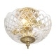 preview thumbnail 4 of 5, Milton 2 Light Olde Brass Semi Flush Mount