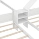 preview thumbnail 8 of 10, Double Twin Platform Bed with Nightstand, House Headboard