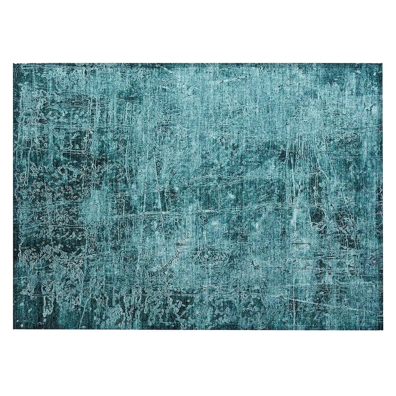 Machine Washable Indoor/ Outdoor Abstract Solid Chantille Rug