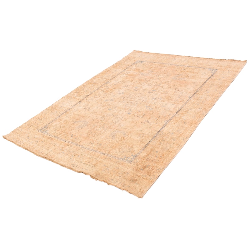 ECARPETGALLERY Hand-knotted Antalya Vintage Tan Wool Rug - 7'7 x 10'6