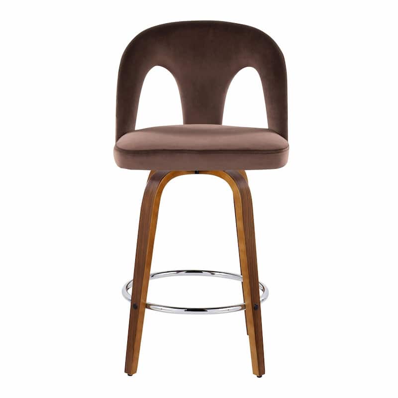 Ava Upholstered 26" Fixed-Height Counter Stool - Set of 2