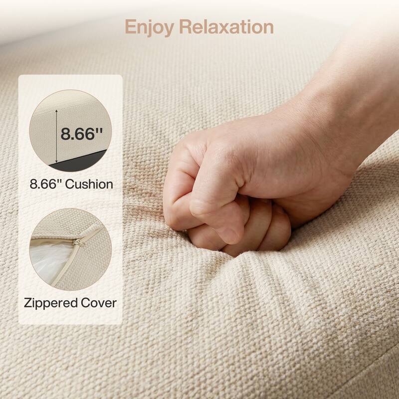 4-Piece Outdoor Patio Sofa Set with Coffee Table Rust-Resistant Steel Frame， Waterproof & UV-Resistant Olefin Cushions