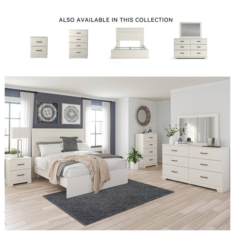 Stelsie White Four Drawer Chest