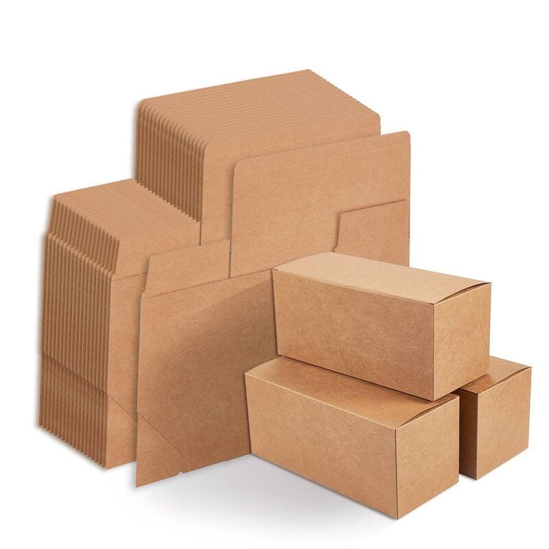 Blue Panda 20 Pack Paper Boxes for Tumblers, Gift Wrapping, Shipping, 9x4x4, Brown