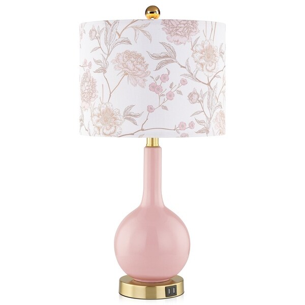 Blush pink and gold lamp sale