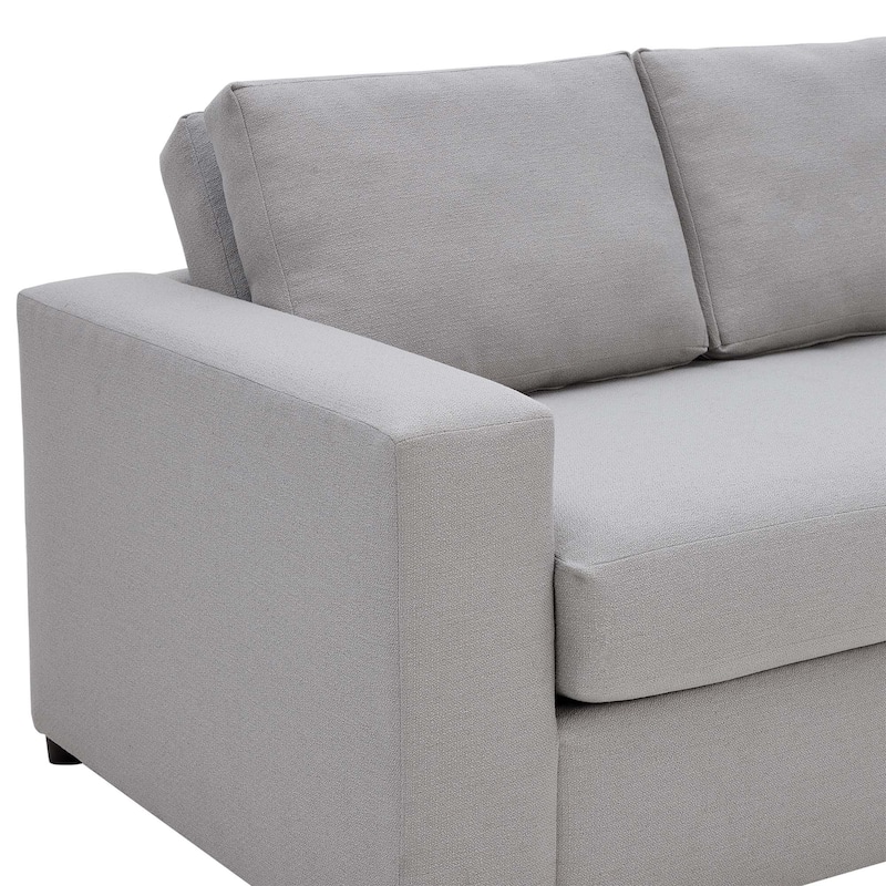 Avendale Linen Blend Loveseat - Made in the USA With Bench Seat Cushion