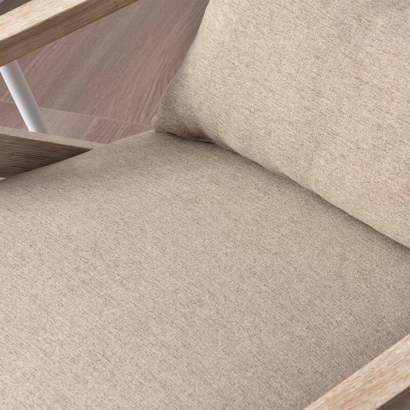 Accent Armchair Solid Hardwood Upholstered