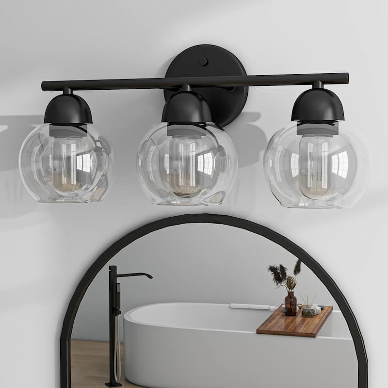 3-Light Bathroom Light Fixtures Over Mirror