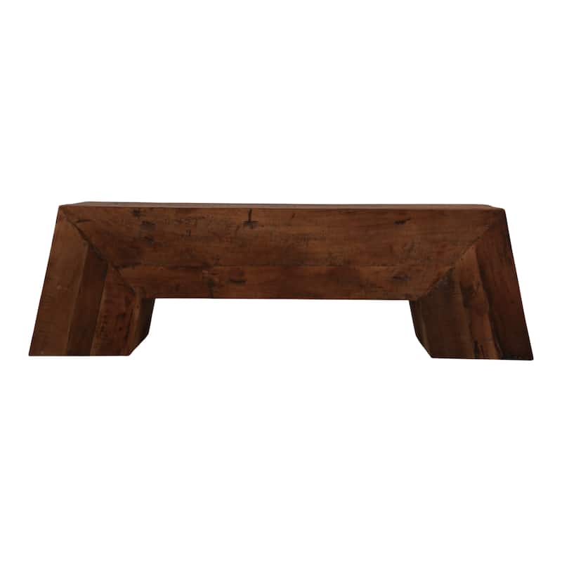 Bench Solid Wood Rustic Design Casual Home Style for Bedroom Living Room Office Entryway Accent Furniture - 18" Brown