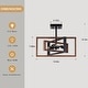 preview thumbnail 29 of 61, Zjvaive 3-Light Rectangular Semi Flush Mount Ceiling Light Farmhouse Metal Cage Light Fixture