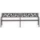 preview thumbnail 3 of 6, vidaXL Twin Patio Bench 96.9" Gray Steel - 96.9" x 22.8" x 30.3"
