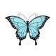 preview thumbnail 7 of 6, Blue Butterfly Glass and Metal Outdoor Wall Decor