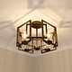 preview thumbnail 3 of 9, Golden Lighting 6068-FM Marco 4 Light 16" Wide Semi-Flush Ceiling