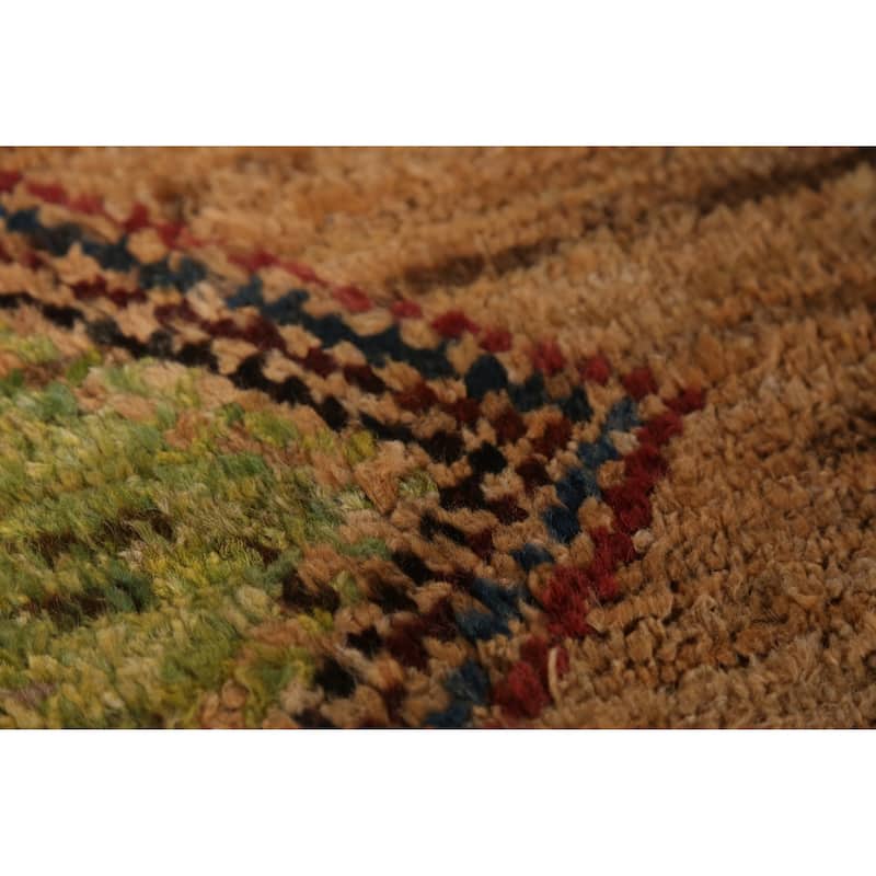 Moroccan Orange Tribal Oriental Runner Rug Handmade Wool Carpet - 3'3" x 12'6"