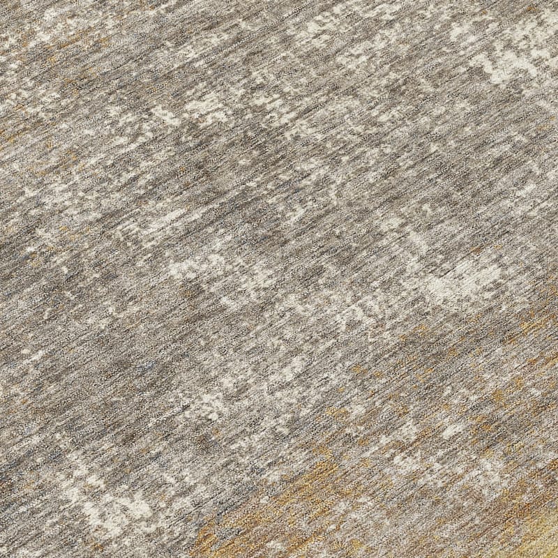Machine Washable Indoor/Outdoor Border Ombre Chantille Rug