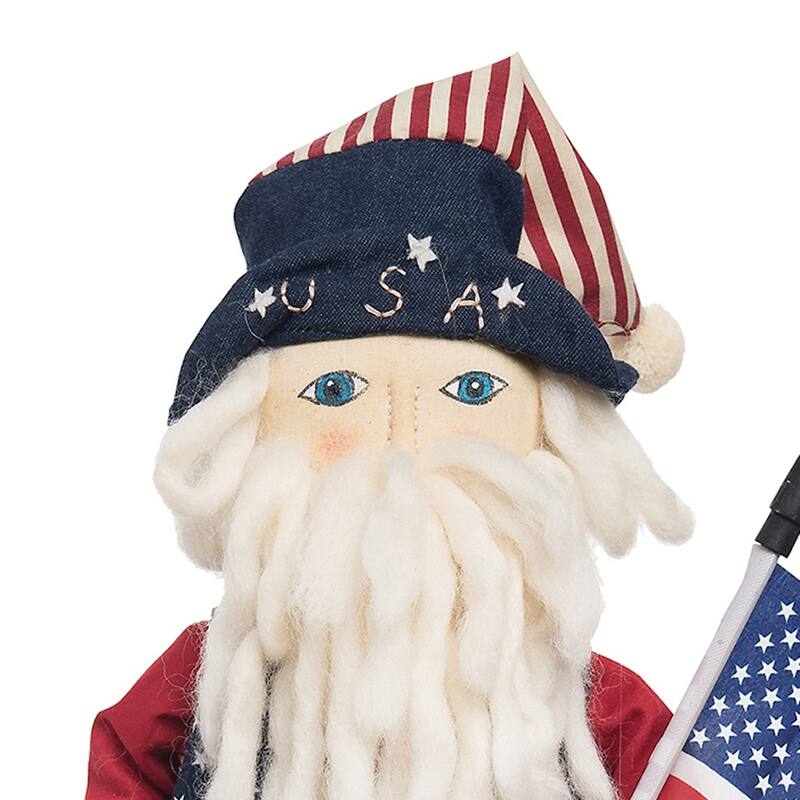 Old Glory Santa Patriotic July Fourth Figurine