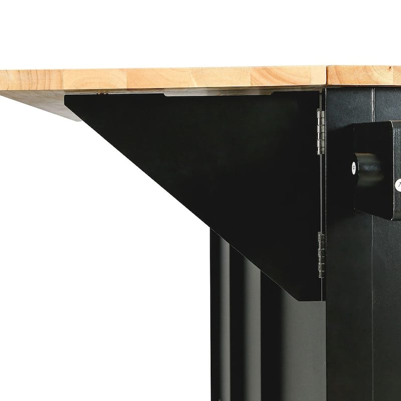 Kitchen Island Cart with Wheels Drop-Leaf, Storage Racks