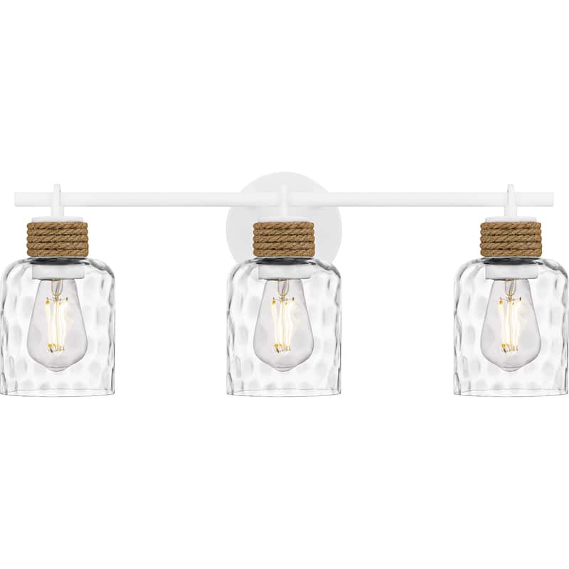 Baltic 3-Light Matte White Bath Light