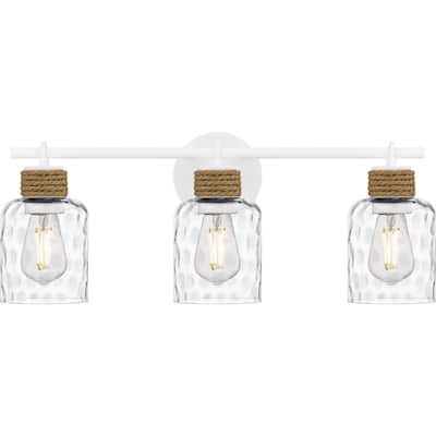 Baltic 3-Light Matte White Bath Light