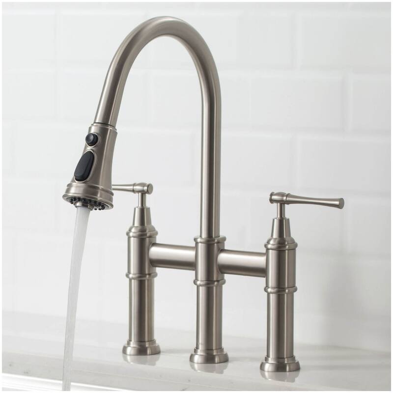 Kraus Allyn 1.8 GPM Bridge Pull Down Kitchen Faucet