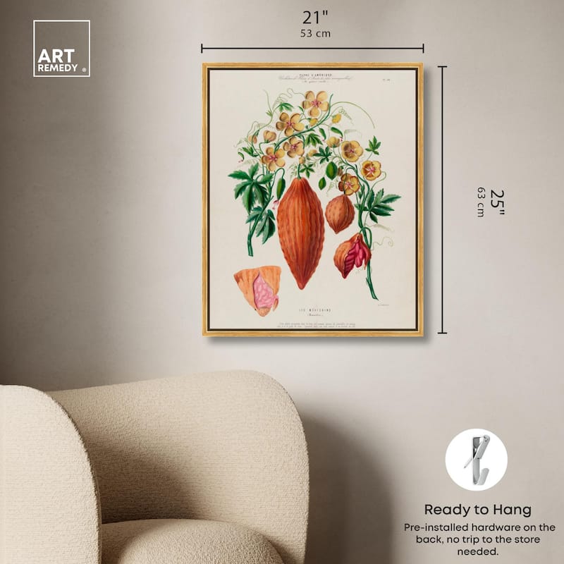 Momordica Exotic Floral Flore Canvas by Art Remedy