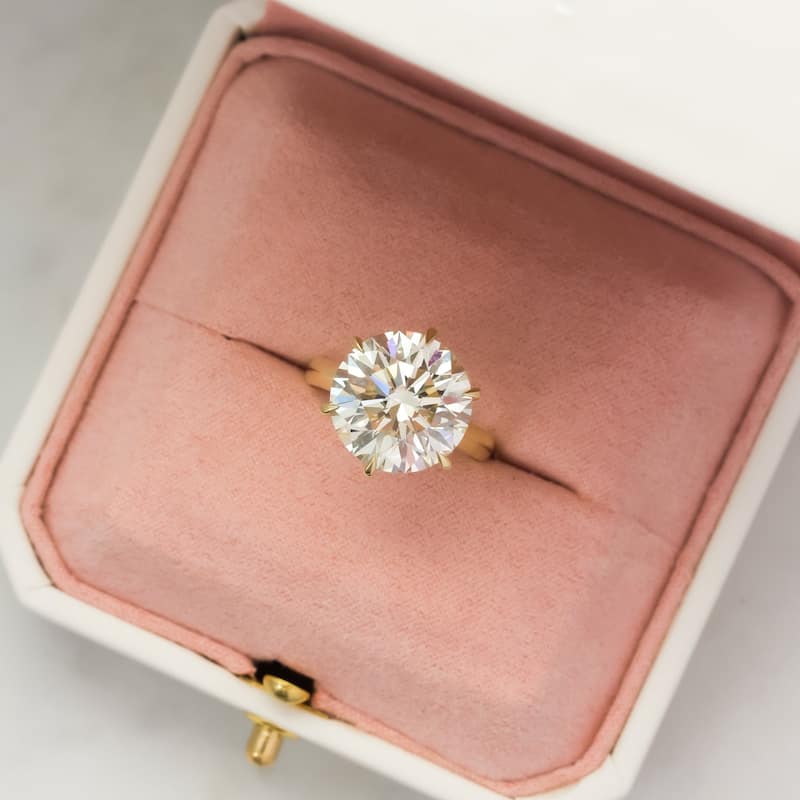 Kobelli 10.51 Carat Natural Diamond GIA Certified 18k Solid Gold Round Solitaire Cathedral One-of-a-Kind Katz Engagement Ring