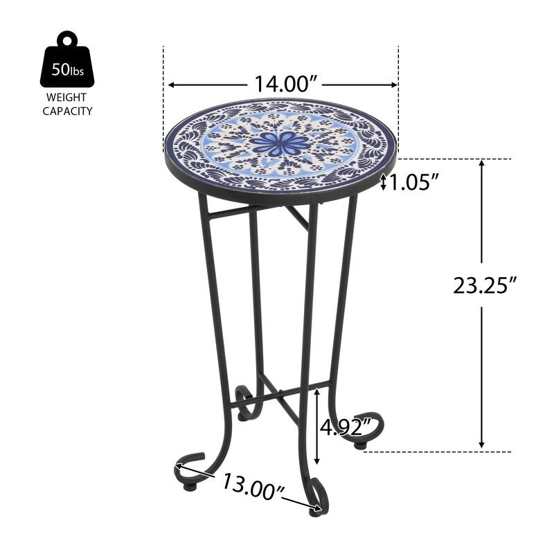 Outdoor Patio Side Table with Weather-Resistant Design‌