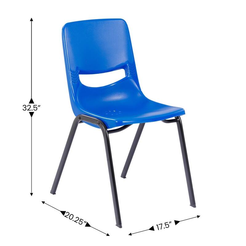 Ergonomic Heavy-Duty Flex Comfort Classroom Stack Chair - 17.5"W x 20.25"D x 32.5"H