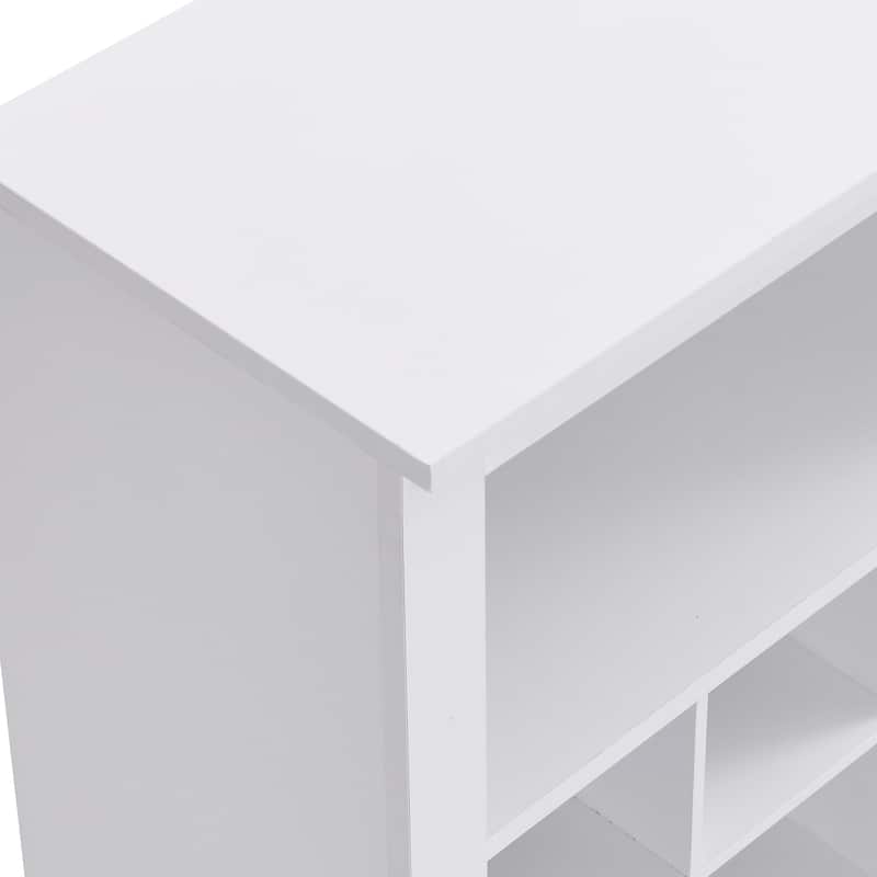 Shoe Storage Cabinet, 30 Pairs Shoe Cabinet, 12.90" Wide Cell Wood Shoe Shelves, 11 Tiers Vertical Shoe Rack for Entryway