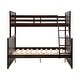 preview thumbnail 17 of 30, Twin Over Full Bunk Bed with Storage Drawers, Wooden Bunk Bed with Ladder and Safety Guard Rails