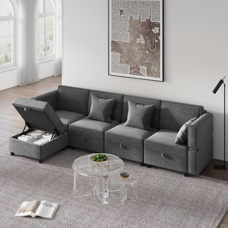 Loveseat Sofa with Storage Seat