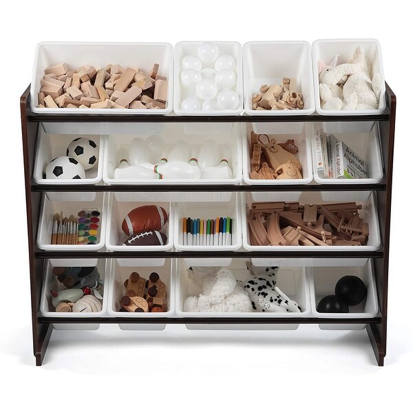 wooden toy storage organizer