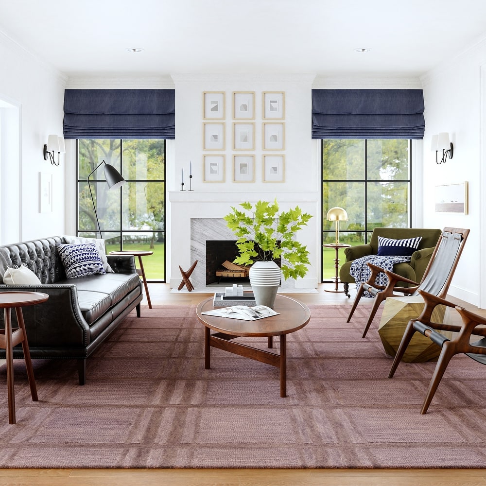 Mallory Plaid Wool Area Rug