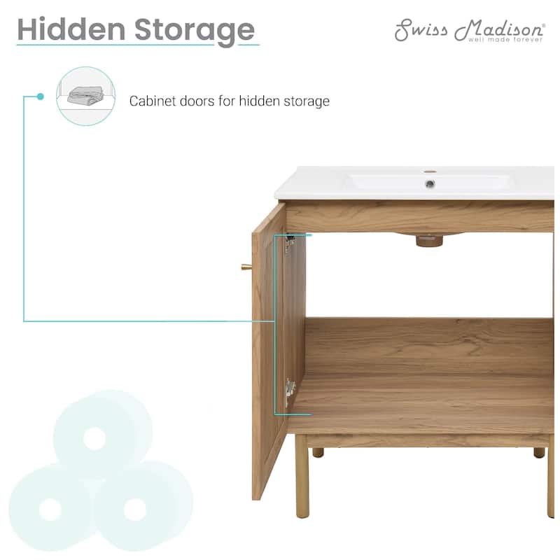 Classé 30" Bathroom Vanity in Oak