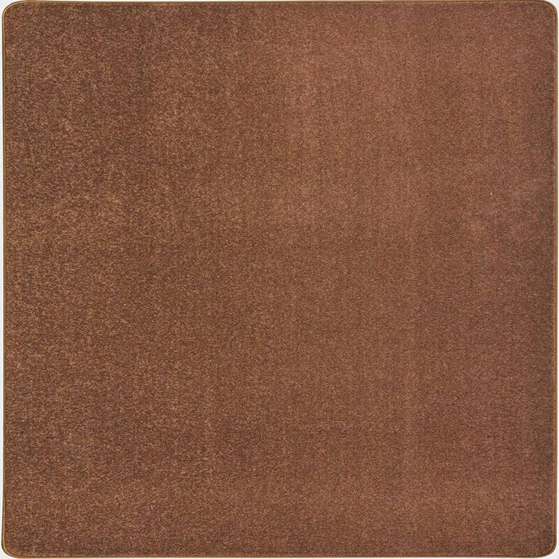 6'x6' area rug in Brown - durable soft decorative rug for home, living room & bedroom - 6' x 7'
