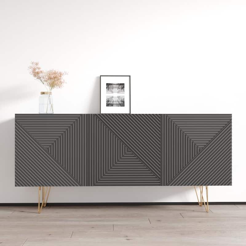 Giza 3D 63" Sideboard - Grey