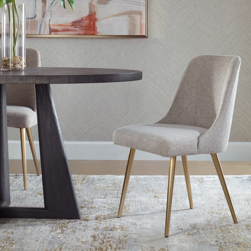 Solid Dining Chair with Tapered Legs - 34.5" - Gray
