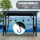 preview thumbnail 11 of 27, Domi 6.5 ft. x 12 ft. Hardtop Grill Gazebo with 2 Side Shelves and Ceiling Hooks, Outdoor BBQ Canopy