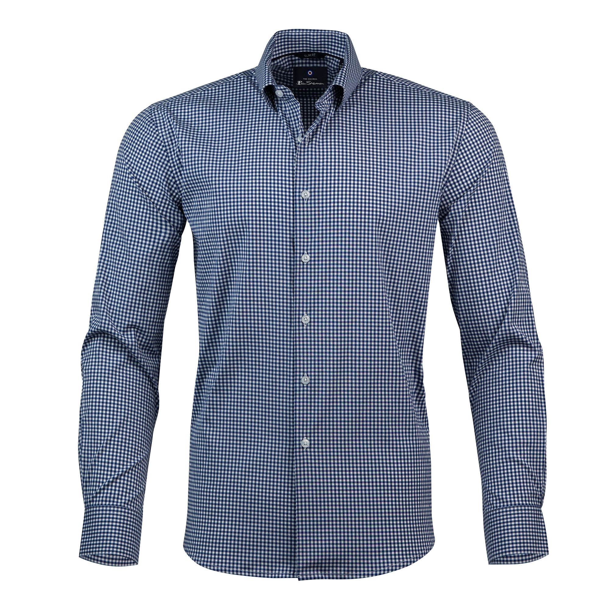 ben sherman mens dress shirts Mod Button Down Foulard Print Shirt B it features a tailored fit that enhances your silhouette Short Sleeve Linear Floral Print