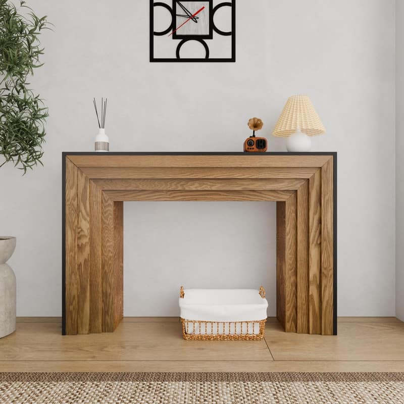 Rustic 47.24" Wood Console Table for Entryway or Living Room Use