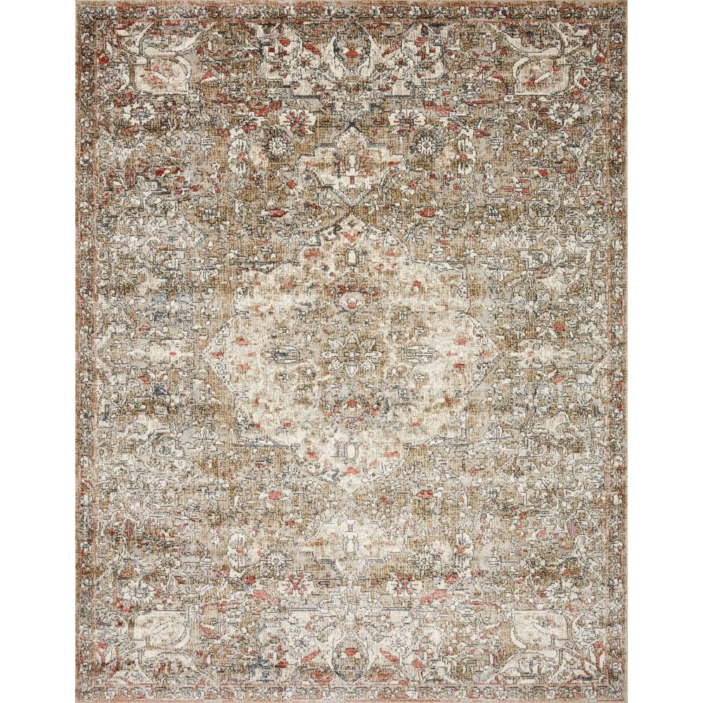 Alexander Home Valeria Distressed Medallion Area Rug