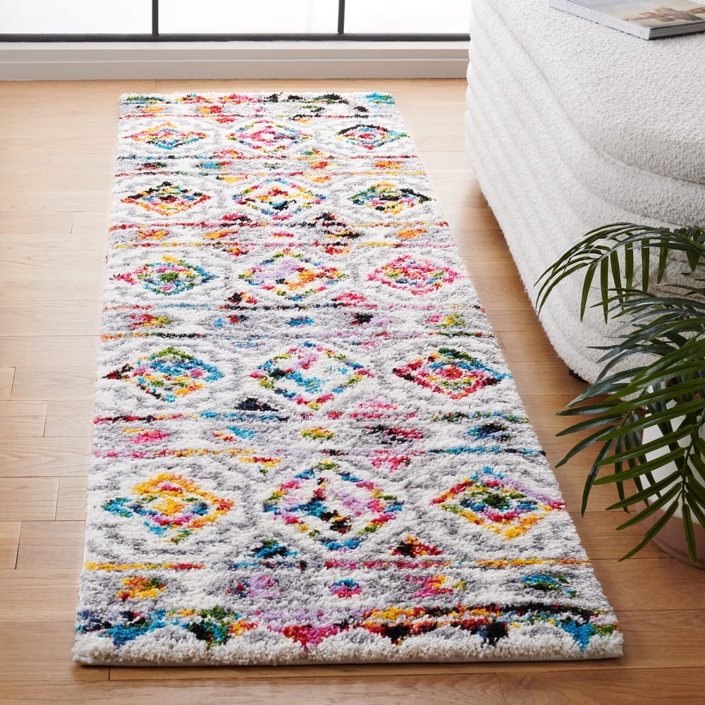 SAFAVIEH Fiesta Shag Noriko Moroccan Boho Rug