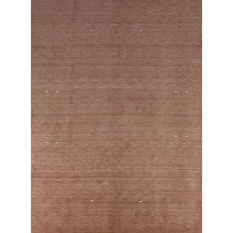 Hand Knotted Oriental 100% Wool Carpet Tribal Tribal Brown Gabbeh Area Rug - 9' 11'' X 8' 0''