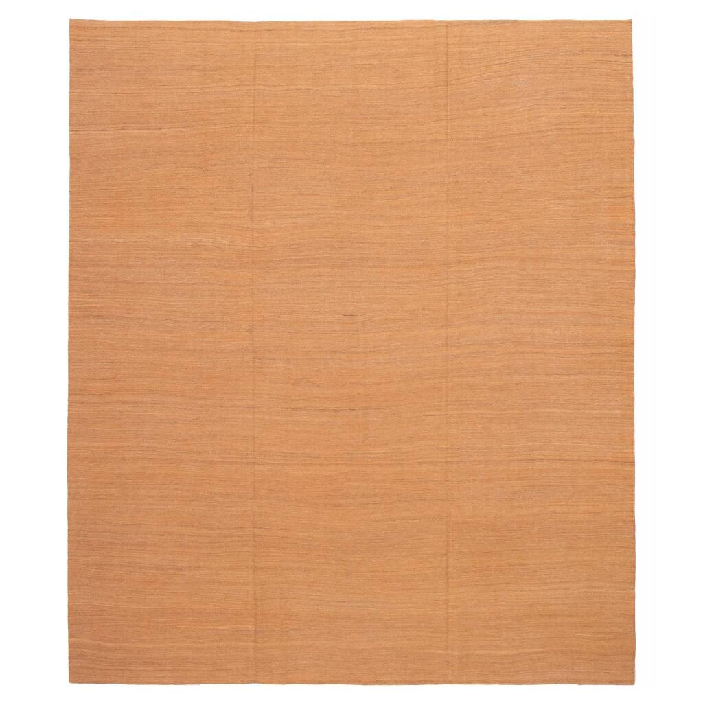 ECARPETGALLERY Flat-Weave Ankara FW Orange Wool Kilim - 10'4 x 12'0