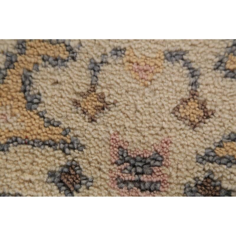 Earth Tone Oushak Oriental Runner Rug Handmade Beige Wool Carpet - 2'7" x 8'1"