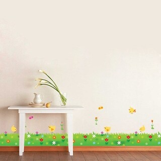 Walplus Wall Sticker Decal Little Chick Grass Children Kids Room Decor